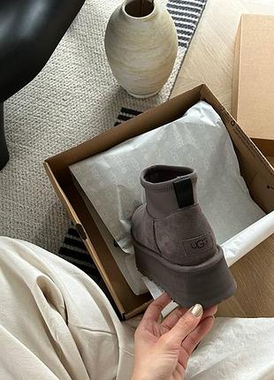 Ugg classic mini dipper угг діппер сірі