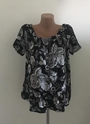 Натуральная легкая летняя  кофточка с открытыми плечами р.54 papaya