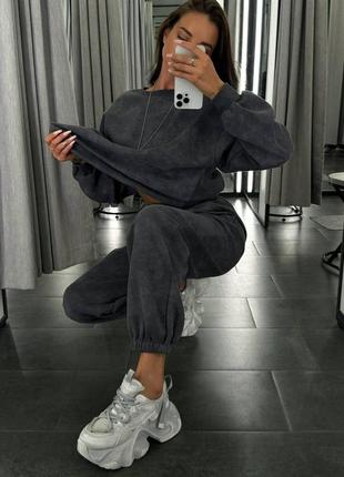 Класний спортивний костюм на кожен день 😍 xs,s,m,l сірий та графіт