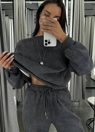 Класний спортивний костюм на кожен день 😍 xs,s,m,l сірий та графіт