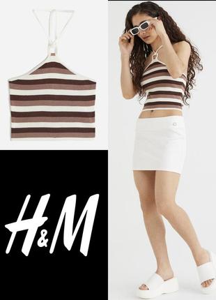 Гарний стильний топ у смужку divided by h&m етикетка