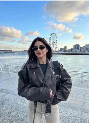 Куртка косуха зара курточка zara шкірянка
