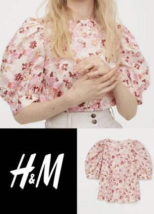 Красива блуза у квітковий принт топ h&m етикетка