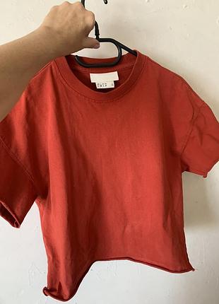 Теракотова футболка h&amp;m