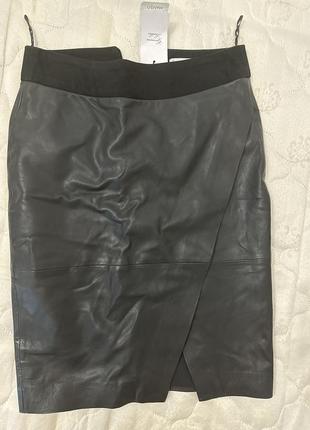 Кожаная юбка h&m
