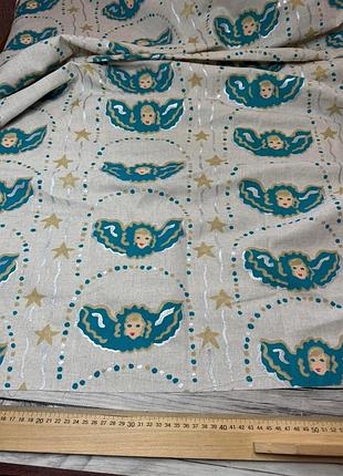 Ткань новогодняя декоративная с глиттером