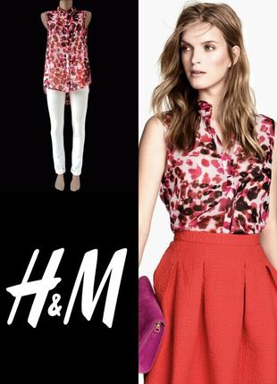 Гарна шифонова блуза топ на ґудзиках h&m етикетка