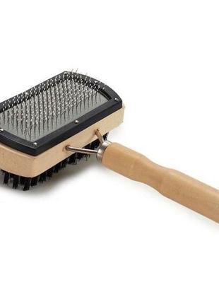 Щетка для вычесывания шерсти животных, двухсторонняя