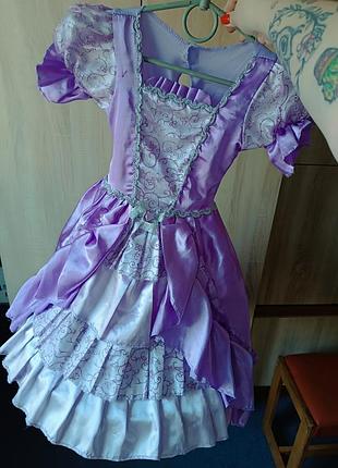 Платье принцессы,детское платье,фиолетовое платье на девочку, платье для девочки
