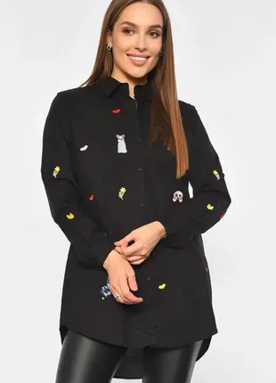 Подовжена сорочка з принтом