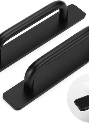 Lontan упаковка из 2 самоклеящихся балконных дверных ручек, наружных черных ручек для кухонных шкафов, клеевых