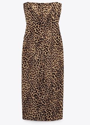 Леопардова сукня бандо zara