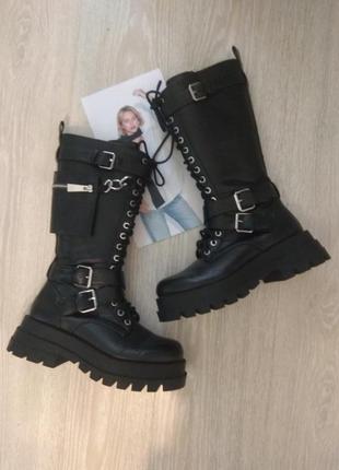 Сапоги zara 37 г. состояние новых