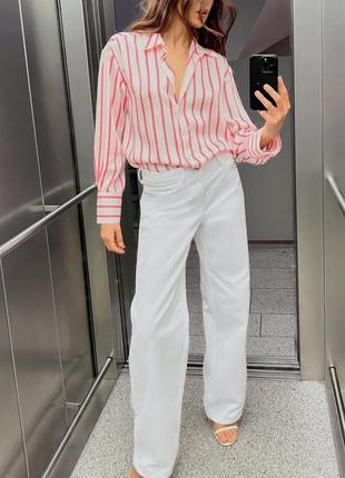 Сатинова сорочка у смужку