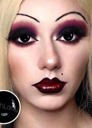 Чорні лінзи для образу на гелловін/осплеєм лінзи/хрейзі лінзи на гелловін