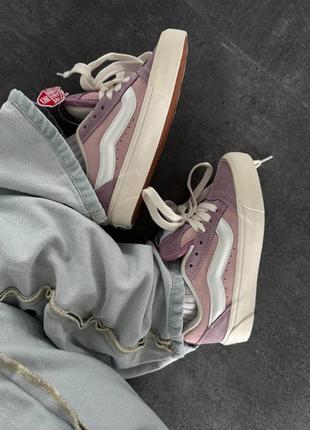 Кеды женские в стиле vans knu platform pink / lilac premium4 фото