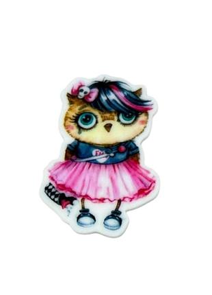 Серединка для бантів (пластиковий декор), розмір 4 см, сова, арт (07753), шт, різнокольоровий