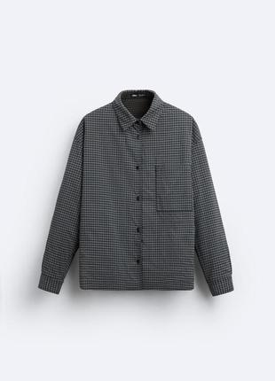 Zara двухсторонняя куртка-овершот в клетку.