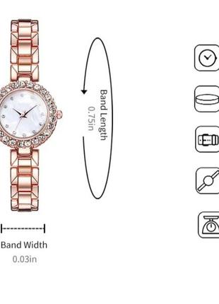 Красивый женские наручные часы с браслетом3 фото
