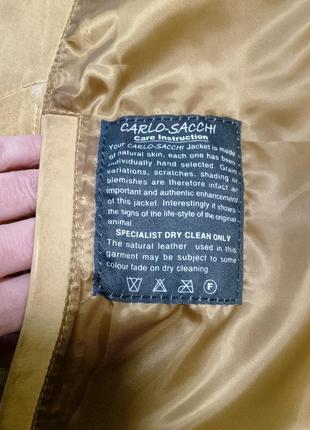 Шкіряна куртка косуха carlo sacchi.7 фото
