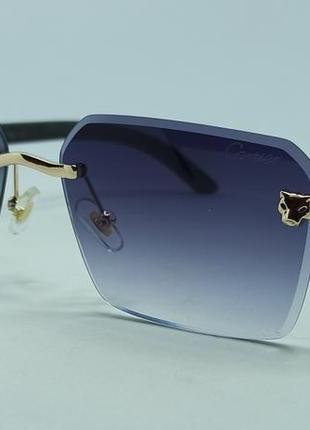 Окуляри брендові  унісекс сонцезахисні безоправні сіро фіолетовий градієнт