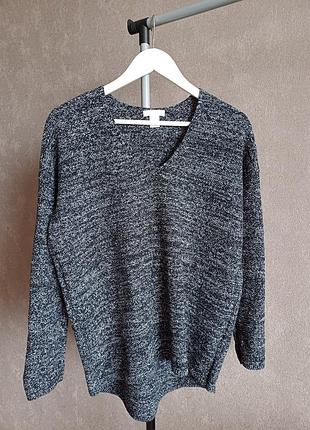 💖 меланжевый свитер грубой вязки, оверсайз, h&m conscious, vneck