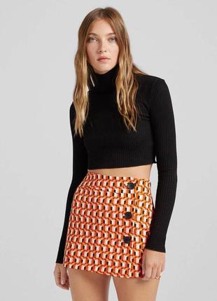 Юбка с геометрическим принтом bershka