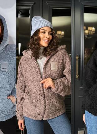 Розпродаж жіноча тепла кофта бомбер хутро тедді 48-52 52-56