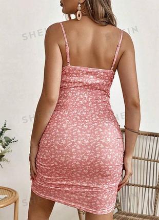 Мини платье в цветочек shein s 2