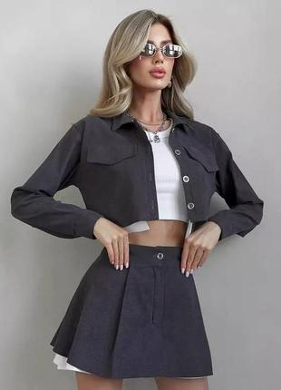 Костюм женский жакет + юбка - шорты 139