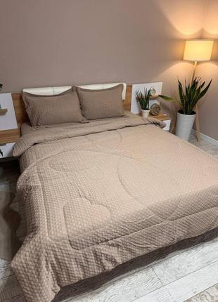 Набір постільної білизни з ковдрою розміру євро з матеріалу сатин, рай