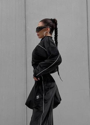 Трендовий спортивний костюм з бомбером з вишивкою mood the label4 фото