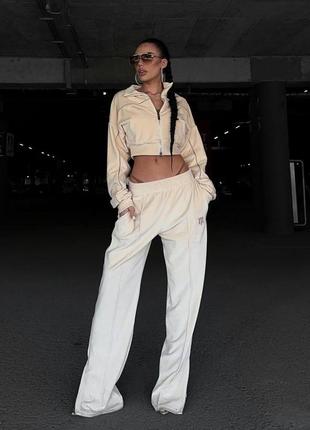 Трендовий спортивний костюм з бомбером з вишивкою mood the label7 фото