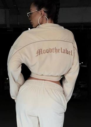 Трендовий спортивний костюм з бомбером з вишивкою mood the label6 фото