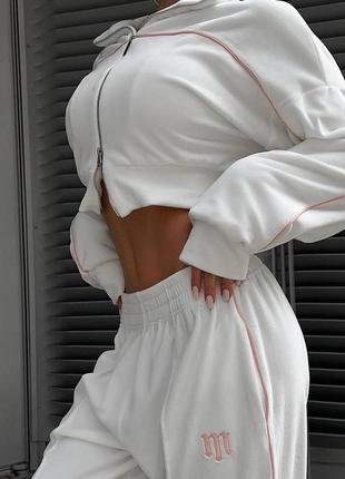 Трендовий спортивний костюм з бомбером з вишивкою mood the label9 фото