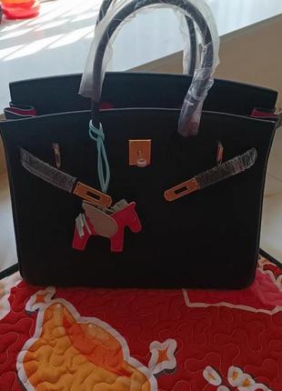 Кожаная сумка в стиле hermes6 фото