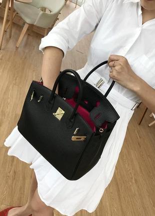 Кожаная сумка в стиле hermes3 фото