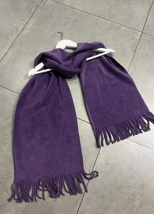 Шарф шарфик теплый флис фиолетовый