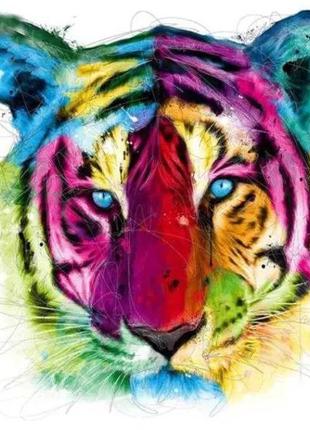 Вишивка хрестом набір 30*30 тигр + бонус