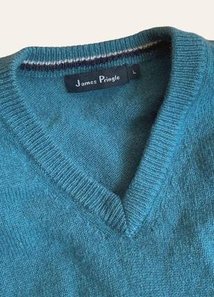 James pringle v-neck пуловер светр 100% шерсть