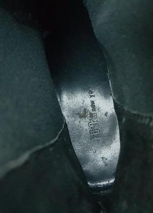 Мужские кожаные ботинки сапоги казаки ковбои челси с резиновыми вставками 41