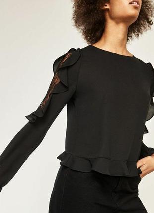Женская черная блузка zara3 фото