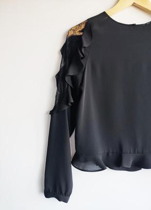 Женская черная блузка zara7 фото