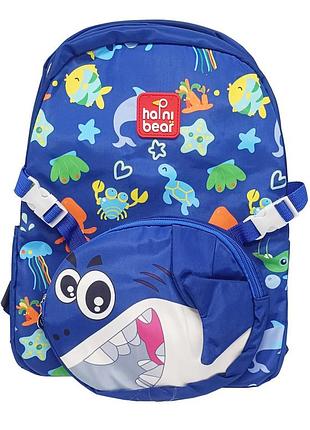 Рюкзак детский "shark" t2625 застежка-молния, 1 отделение синий