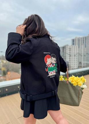 Джинсова куртка косуха