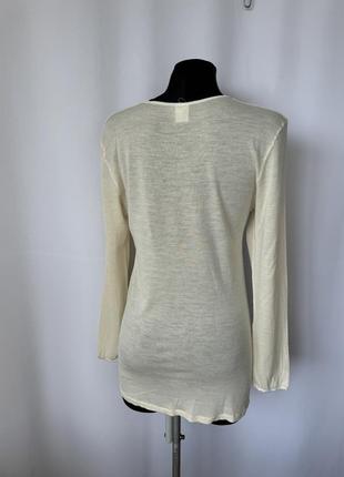 Sawaco швейцария термобельеный шелк и шерсть с кружевом кремовая футболка лонгслив...