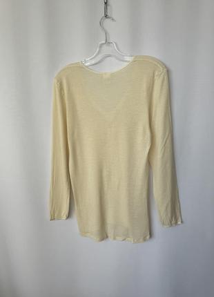 Sawaco швейцария термобельеный шелк и шерсть с кружевом кремовая футболка лонгслив...