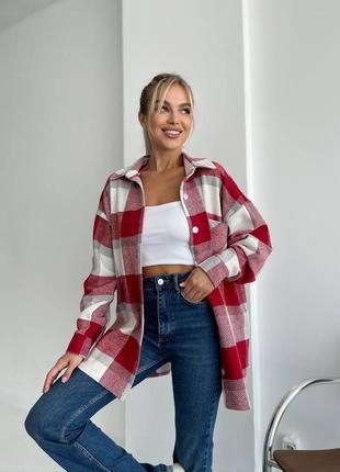 Байковая рубашка в клетку на осень зима, женская рубашка в клетку, 1625