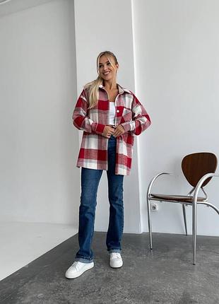 Байковая рубашка в клетку на осень зима, женская рубашка в клетку, 1625