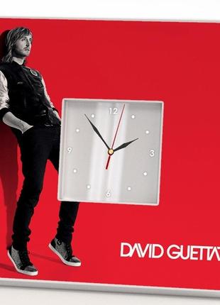 Годинник «dj давид гетта. david guetta» для фанатів електронної техно музики, музикантів, декор в ба